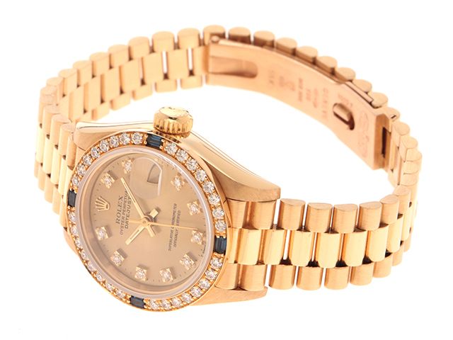ROLEX ロレックス デイトジャスト26 69088G 腕時計 K18イエローゴールド/4Pサファイア/ダイヤモンドベゼル 10Pダイヤモンドシャンパン文字盤 自動巻き レディース【中古】472 ROLEX ロレックス デイトジャスト26 69088G 腕時計 K18イエローゴールド/4Pサファイア/ダイヤモンドベゼル 10Pダイヤモンドシャンパン文字盤 自動巻き レディース【中古】472