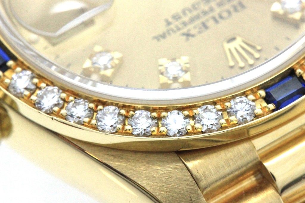 ROLEX ロレックス デイトジャスト26 69088G 腕時計 K18イエローゴールド/4Pサファイア/ダイヤモンドベゼル 10Pダイヤモンドシャンパン文字盤 自動巻き レディース【中古】472 ROLEX ロレックス デイトジャスト26 69088G 腕時計 K18イエローゴールド/4Pサファイア/ダイヤモンドベゼル 10Pダイヤモンドシャンパン文字盤 自動巻き レディース【中古】472