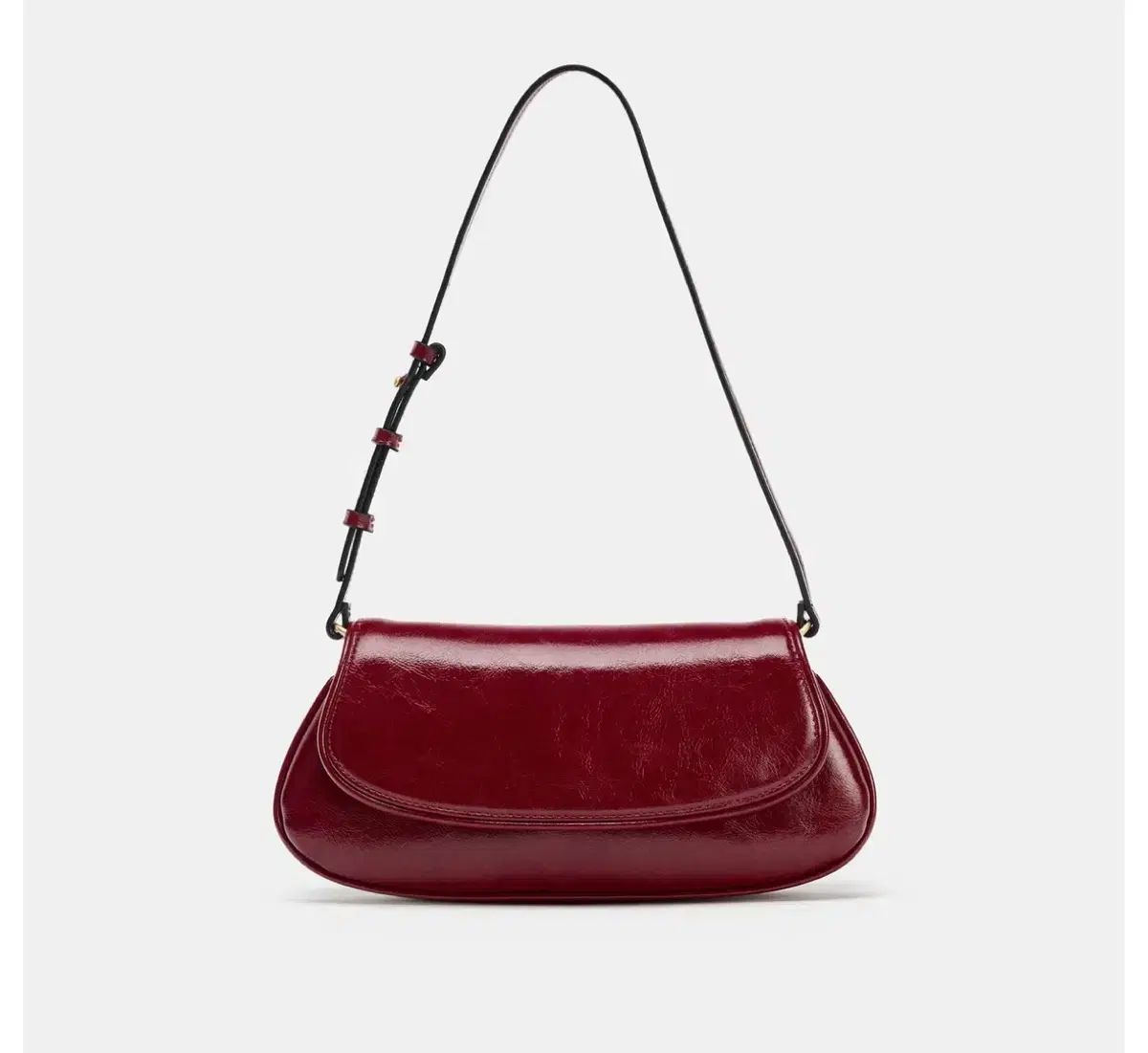 ZARA ザラ フラップ ショルダーバッグ レッド (新品)