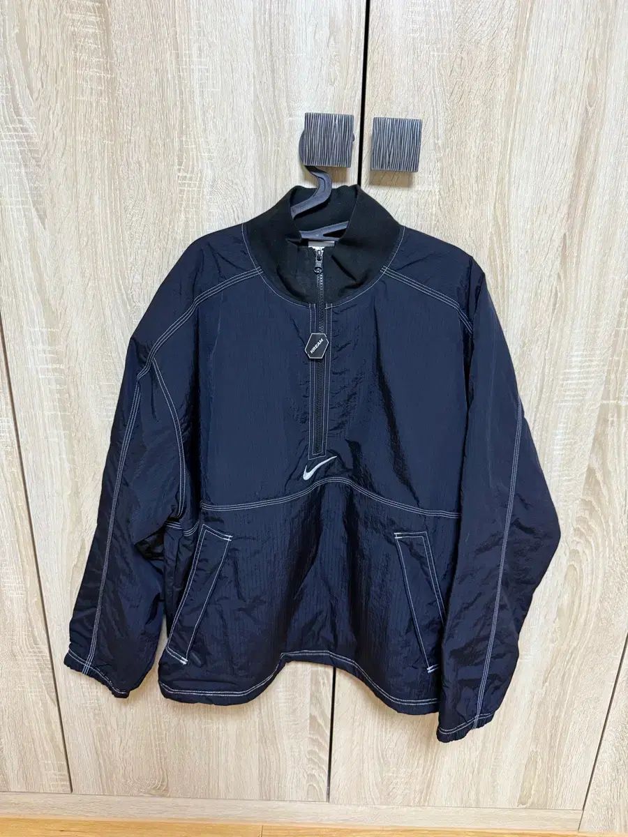 Supreme x NIKE リップストップ プルオーバー ブラック - 24SS (Mサイズ)