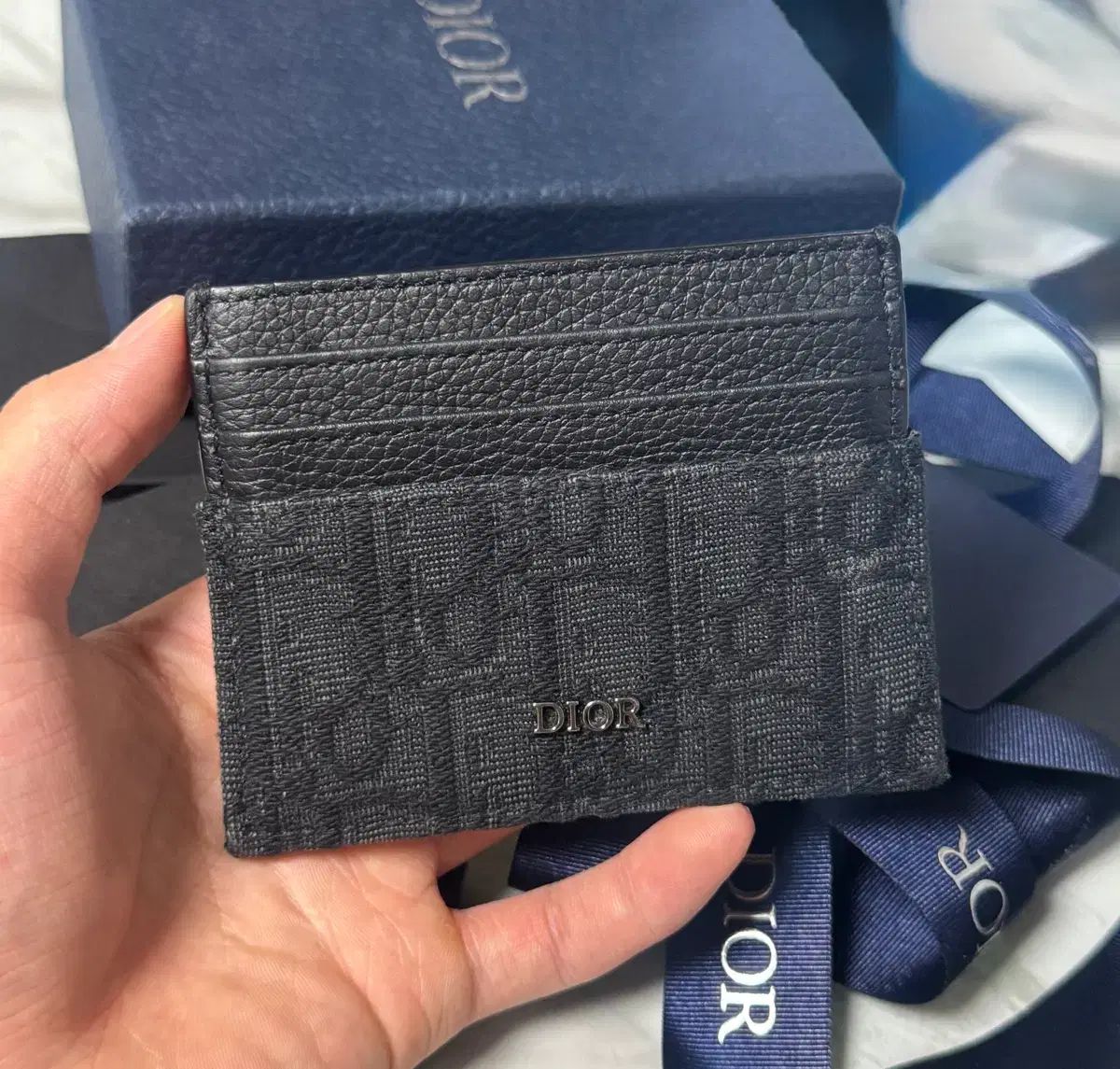 25年式/フルセット Dior ディオール オブリーク カードウォレット ブラック