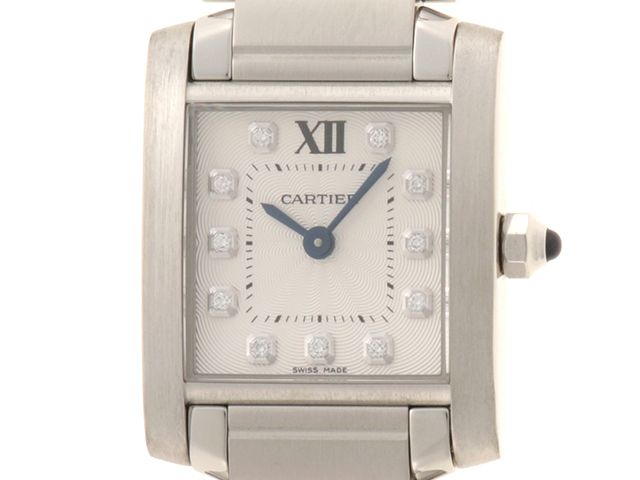 CARTIER カルティエ タンクフランセーズSM WE110006 腕時計 ステンレススチール 11Pダイヤモンドシルバー文字盤 クオーツ レディース【中古】472 284,823円