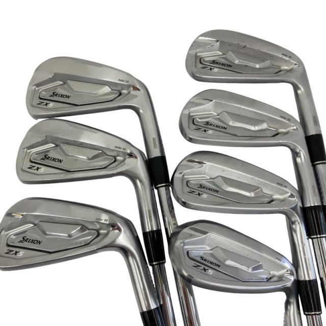 【中古】 ダンロップ SRIXON ZX5 Mk II 8S アイアンセット IR 純正特注シャフト (フレックスS) メンズ 男性用 右利き 右用 Cランク ゴルフクラブ