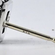 研磨済】 JUSTIN DAVIS シルバー ストーン ピアス 片耳 K18 silver925