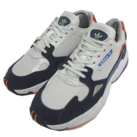 アディダス adidas ファルコン FALCON CG6246 スニーカー ロゴ ホワイト 白 ネイビー 紺 レッド 赤 23