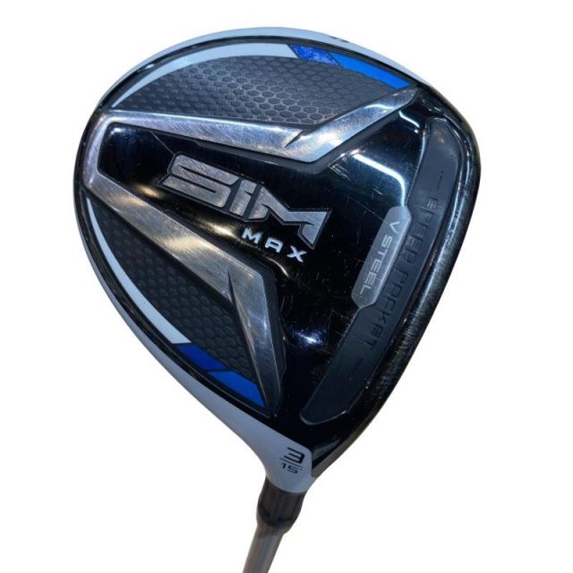 【中古】 テーラーメイド SIM MAX 3W フェアウェイウッド FW 純正特注シャフト (フレックスS) メンズ 男性用 右利き 右用 Cランク ゴルフクラブ