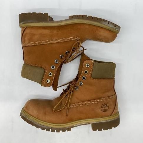 【中古】Timberland 6インチ プレミアムブーツ ブラウン サイズ7W(25cm相当) A17YC ティンバーランド[24]