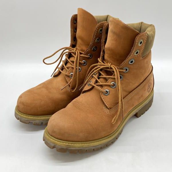 【中古】Timberland 6インチ プレミアムブーツ ブラウン サイズ7W(25cm相当) A17YC ティンバーランド[24]