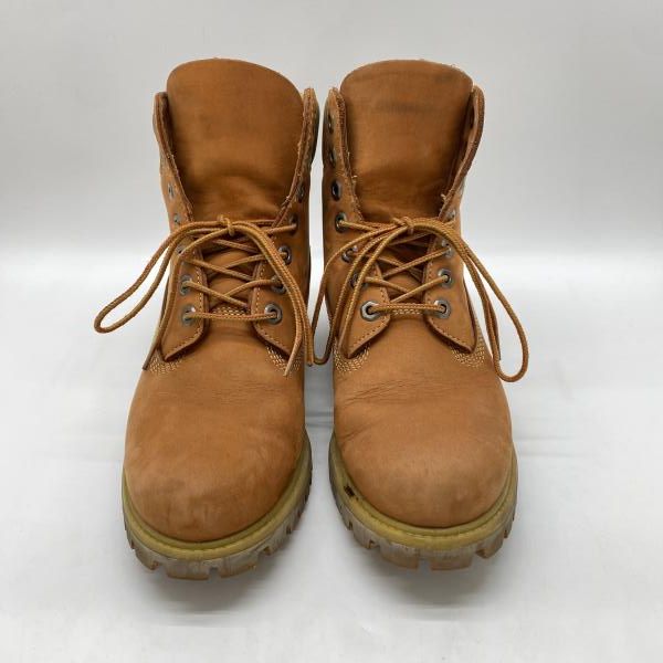 【中古】Timberland 6インチ プレミアムブーツ ブラウン サイズ7W(25cm相当) A17YC ティンバーランド[24]