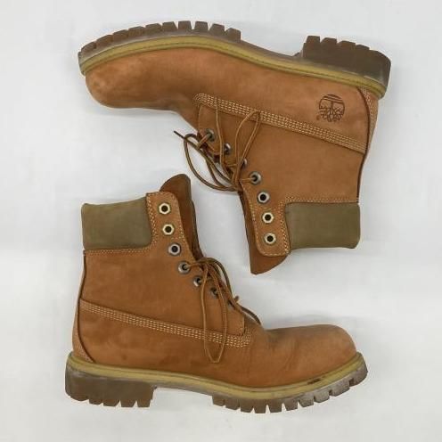 【中古】Timberland 6インチ プレミアムブーツ ブラウン サイズ7W(25cm相当) A17YC ティンバーランド[24]