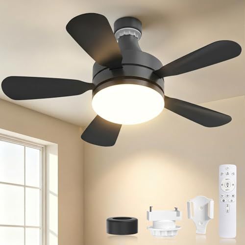 SUKITEN シーリングファンライト 6~8畳 正逆回転 小型 28W 3,000lm DCモーター 扇風機 【2026年最新進化・壁スイッチメモリー機能】 E26口金 引掛けシーリング対応 調光調色 タイマー/メモリー機能 リモコン付き 776e9d84