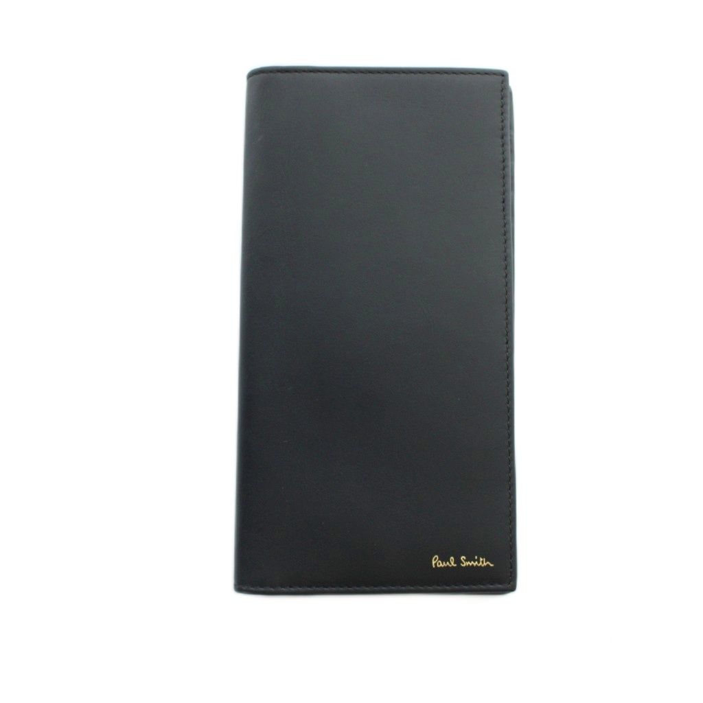 ポールスミス PAUL SMITH 長財布 ウォレット レザー 札入れ ロゴ 黒 ブラック ■GY18 /MQ