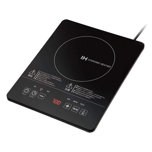 [東京Deco] 1口 卓上IHクッキングヒーター 1400W 電気式 IH調理器 鍋直径12?19cm対応 [高火力1400W/9段階火力調整/自動OFFタイマー] コンパクト 静音設計 シンプル操作 お手入れ楽々 卓上 節電 省エネ 炒め ab96d58b