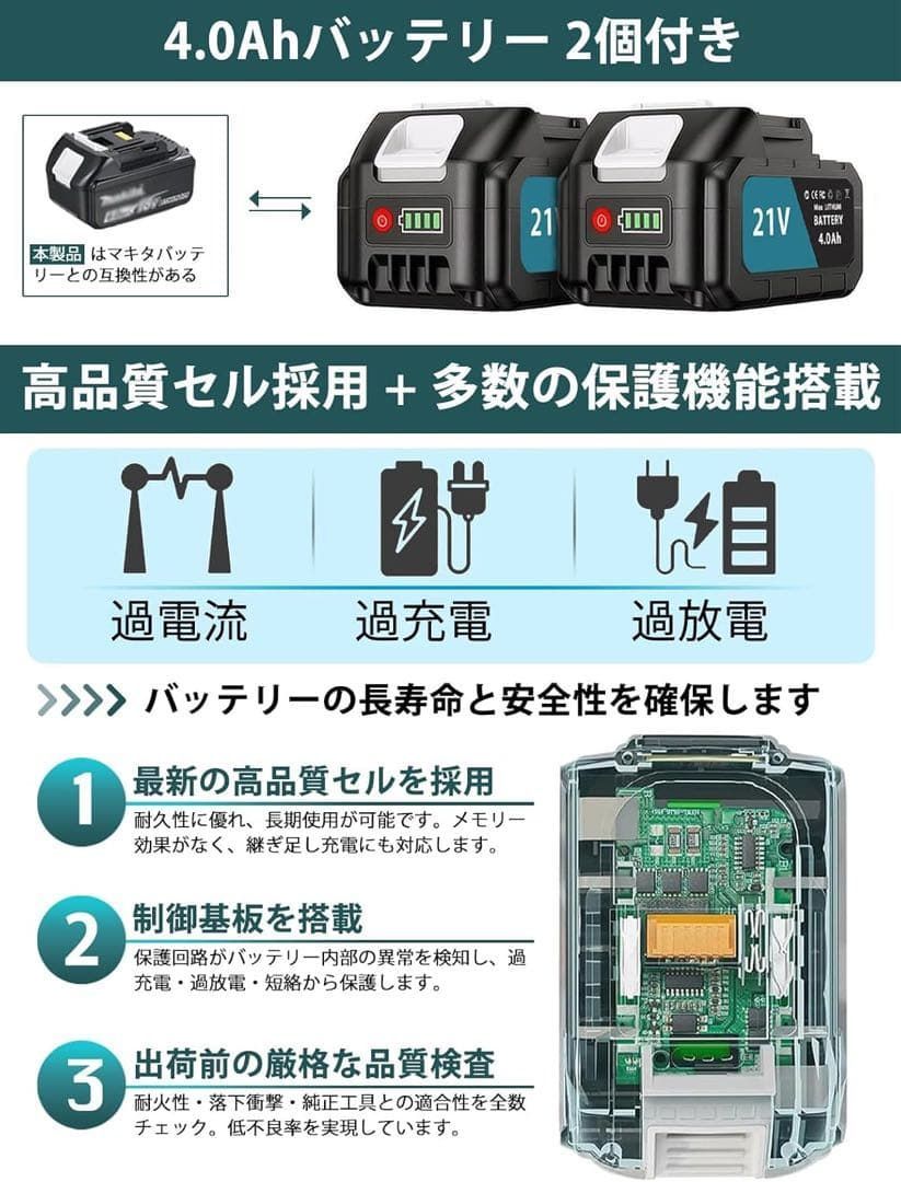 草刈り機 充電式 21v マキタ電池互換 バッテリー2個 PSE認証 軽量