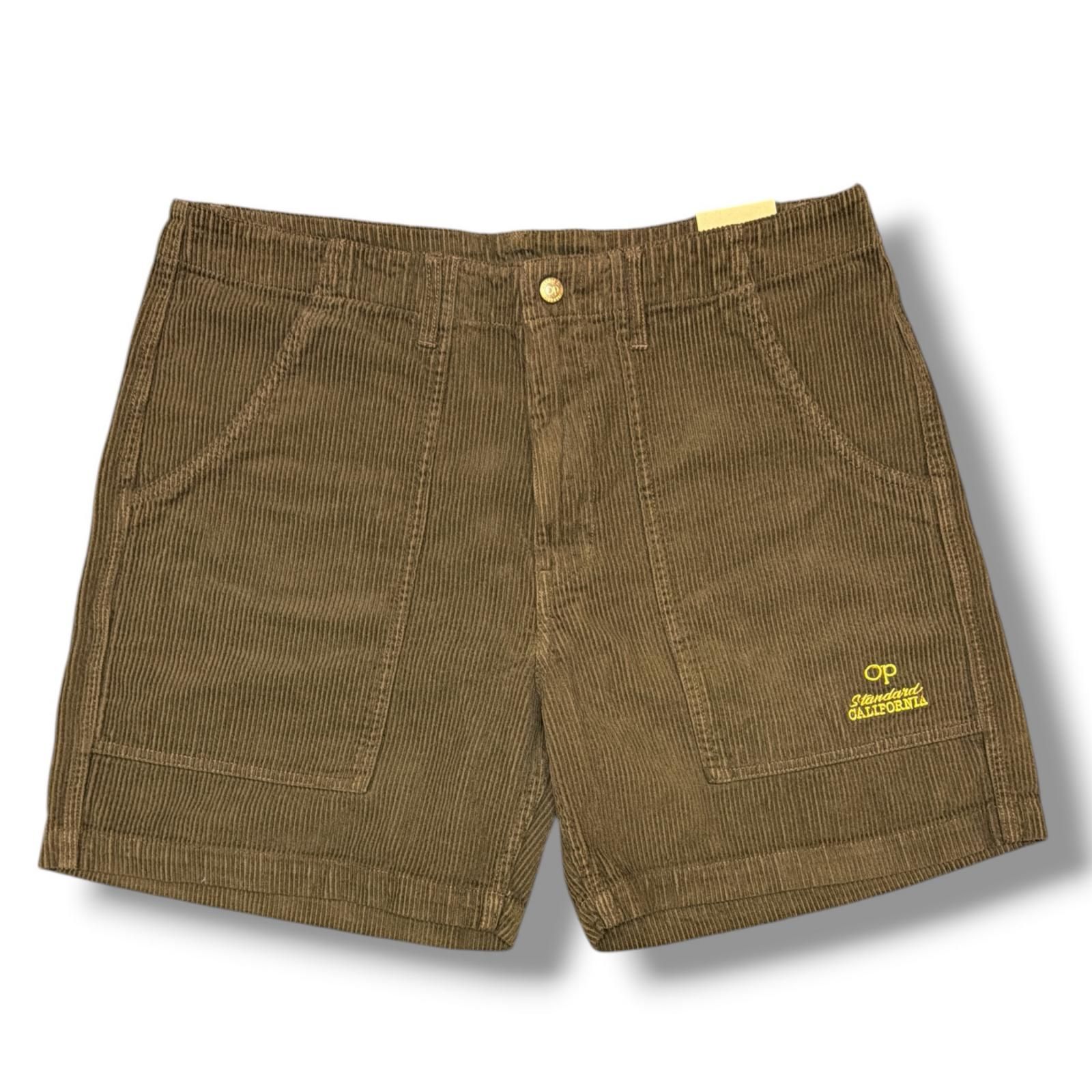 参考上代19800円 未使用 STANDARD CALIFORNIA × Ocean Pacific CORDUROY SHORTS コーデュロイショーツ ハーフパンツ スタンダードカリフォルニア × オーシャンパシフィック ブラウン 34 （642M）