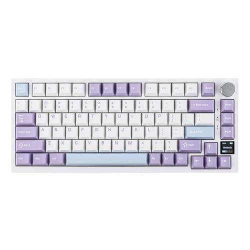 【新品】EPOMAKER Ajazz AK820 Pro ゲーミングキーボード 75% ガスケット搭載 メカニカルキーボード TFTスクリーン 3モード(Bluetooth 5.1/2.4Gワイヤレス&Type-C有線) 消音フォーム搭載 ( 9fab4297