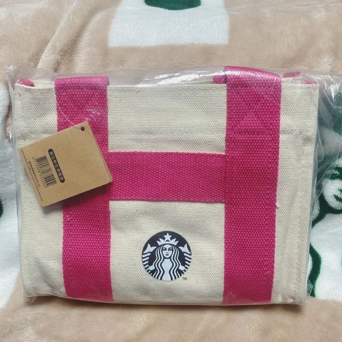 スターバックス ピンク トートバッグ 三井 寿 エコバッグ サイズ ２番目 写真に