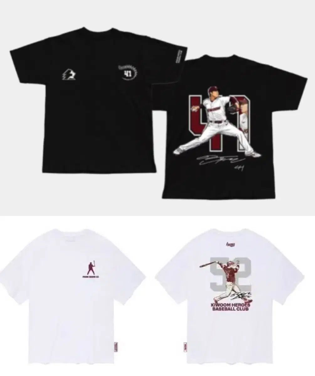 KIWOOMヒーローズ 安 佑鎮（アン・ウジン） スペシャル 朴 炳鎬（パク・ビョンホ）引退記念 プレイヤー Tシャツ