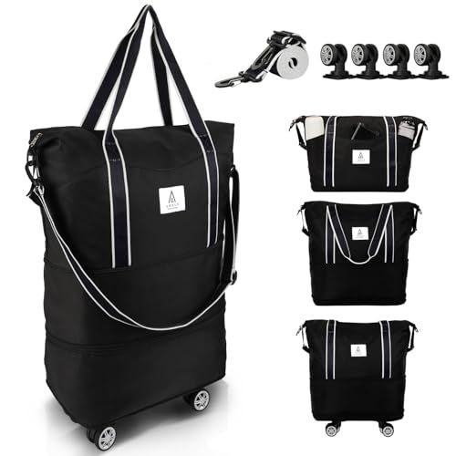 [Arxus] キャスター付きボストンバッグ carry on luggage キャリーバッグ 機内持ち込み 防災 折りたたみ 25L～55Las dd9b7cd3