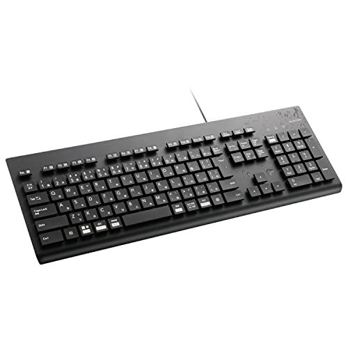 エレコム 洗える キーボード 有線 防水 IPX5対応 メンブレン フルサイズ テンキー付 抗菌 ブラック TK-WS01UMKBKma 7c324b54