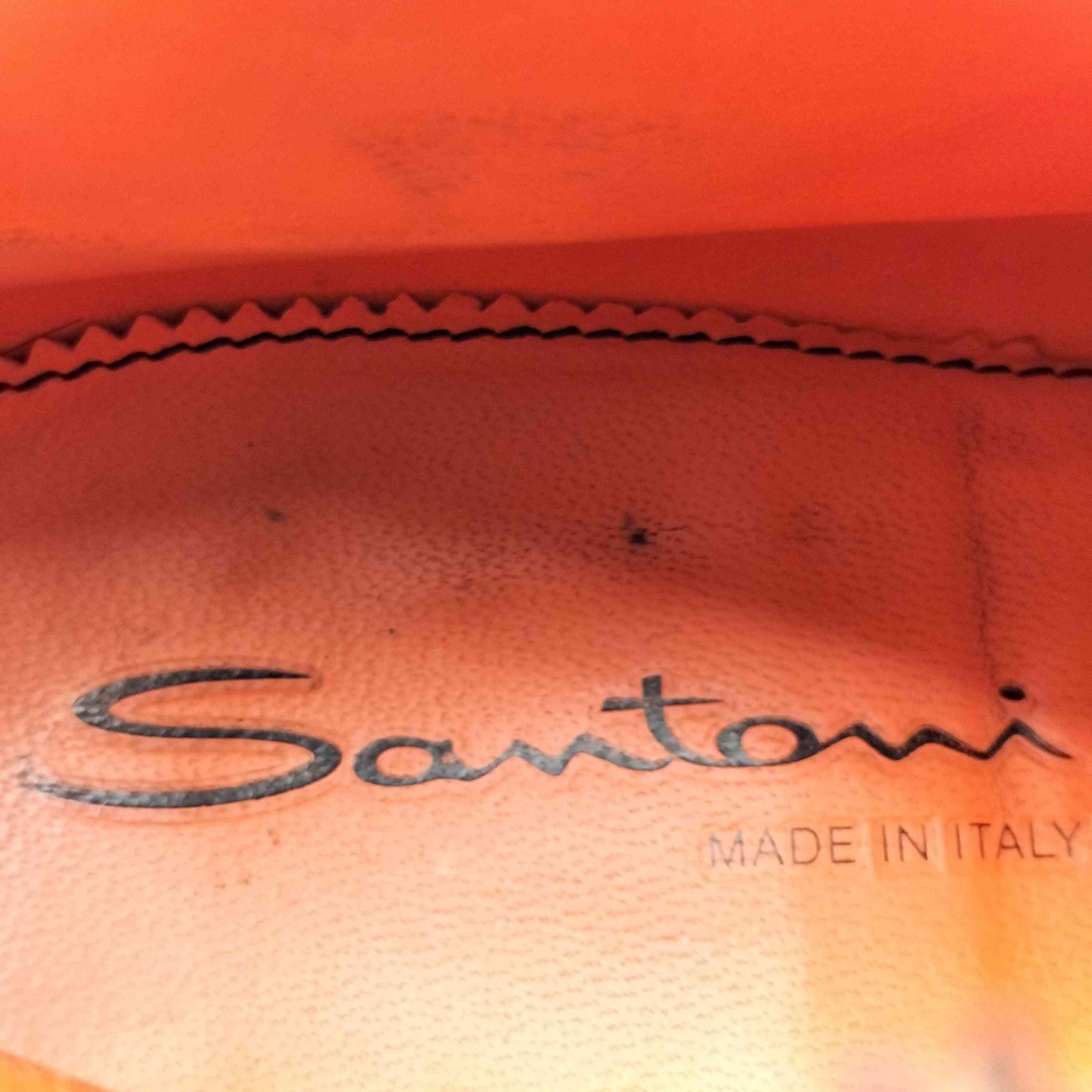 サントーニ santoni レザーサイドジップダブルモンクブーツ メンズ US：6