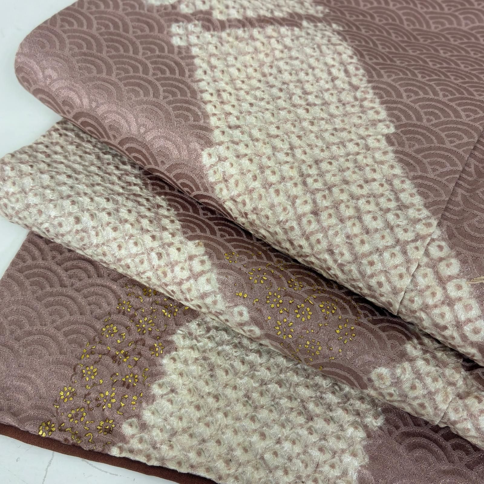 付け下げ 正絹 一つ紋 絞り 刺繍 袷 着物 MK-9204 - メルカリ