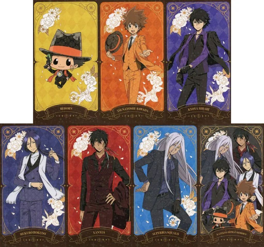 【中古】キャラカード 全7種セット 「家庭教師ヒットマンREBORN! POP UP STORE in マルイ トレーディングタロット風カード スーツver.」