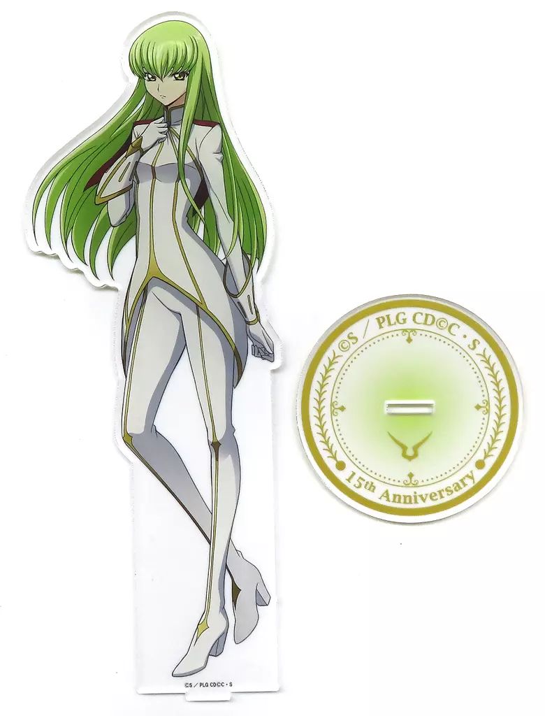 【中古】アクリルスタンド・アクリルパネル C.C. 描き下ろしアクリルフィギュアL 「15周年 コードギアス 反逆のルルーシュ TV放送記念 POP UP SHOP」