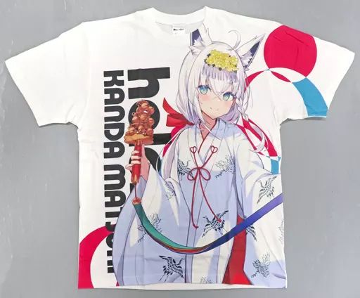 【中古】Tシャツ 白上フブキ フルグラフィックTシャツ 巫女衣装ver. ホワイト Lサイズ 「バーチャルYouTuber ホロライブ×神田祭＆アトレ秋葉原 ホロライブ神田祭2023」