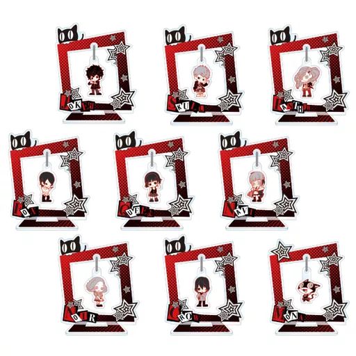 【中古】アクリルスタンド・アクリルパネル 全9種セット 「ペルソナ5 トレーディングゆらゆらアクリルスタンド」