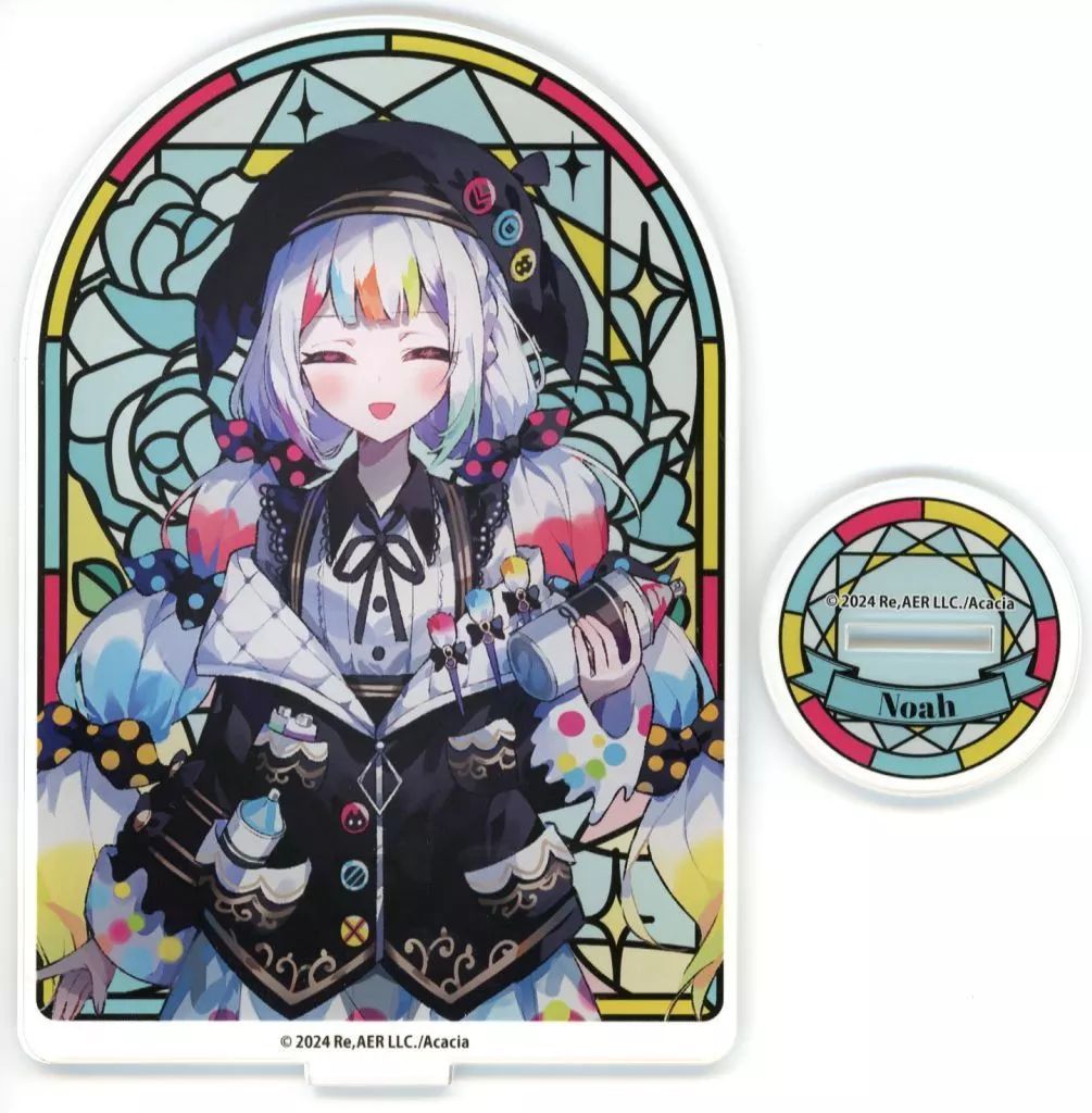 中古】アクリルスタンド・アクリルパネル 城ケ崎ノア ステンドグラス風