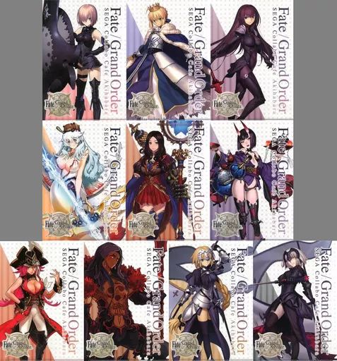 【中古】クリアファイル 全10種セット 「セガコラボカフェ Fate/Grand Order A4クリアファイル A」
