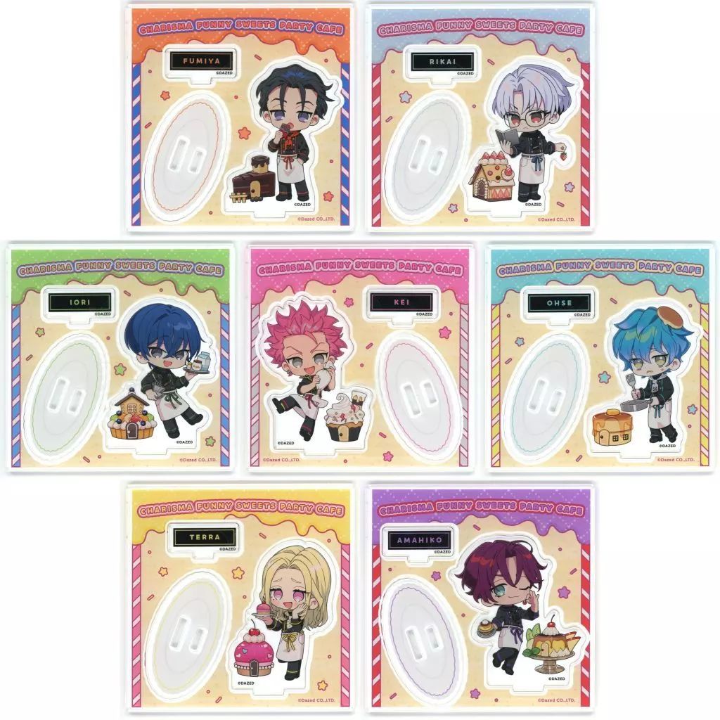【中古】アクリルスタンド・アクリルパネル 全7種セット 「超人的シェアハウスストーリーカリスマ お菓子なスイーツパーティーCAFE in SWEETS PARADISE トレーディングアクリルスタンド」