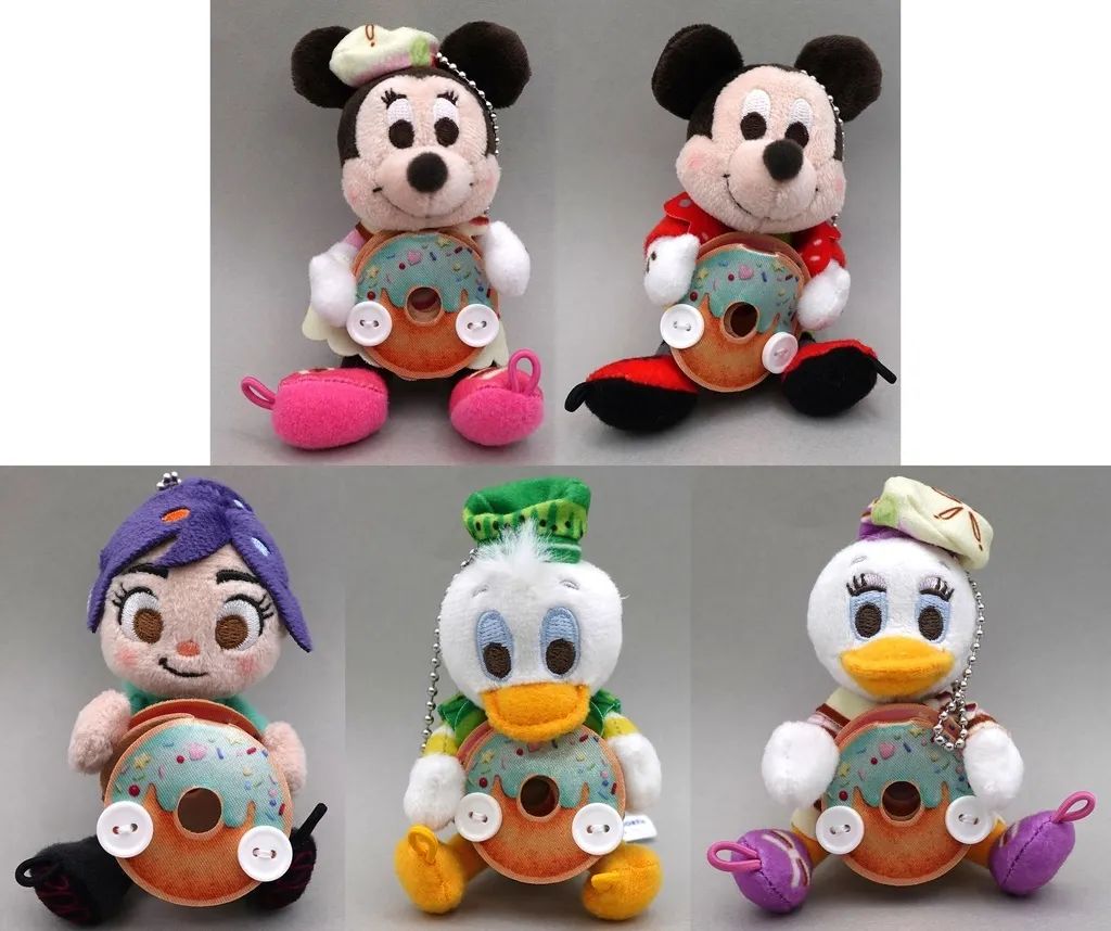 【中古】ぬいぐるみマスコット・ぬいぐるみバッジ 全5種セット 「ディズニー・パルパルーザ “ヴァネロペのスウィーツ・ポップ・ワールド” ぬいぐるみチャーム」 東京ディズニーリゾート限定