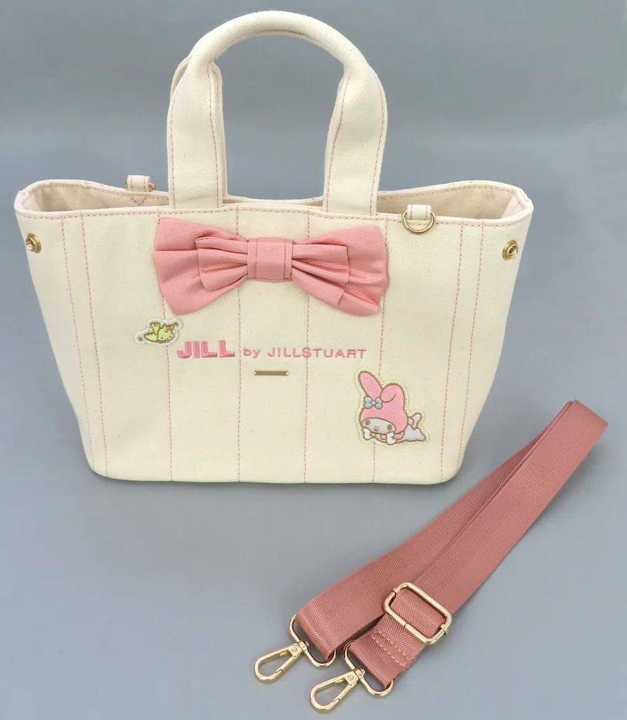 【中古】バッグ マイメロディ リボンステッチトートバッグ 「サンリオキャラクターズ×JILL STUART(ジルスチュアート)」