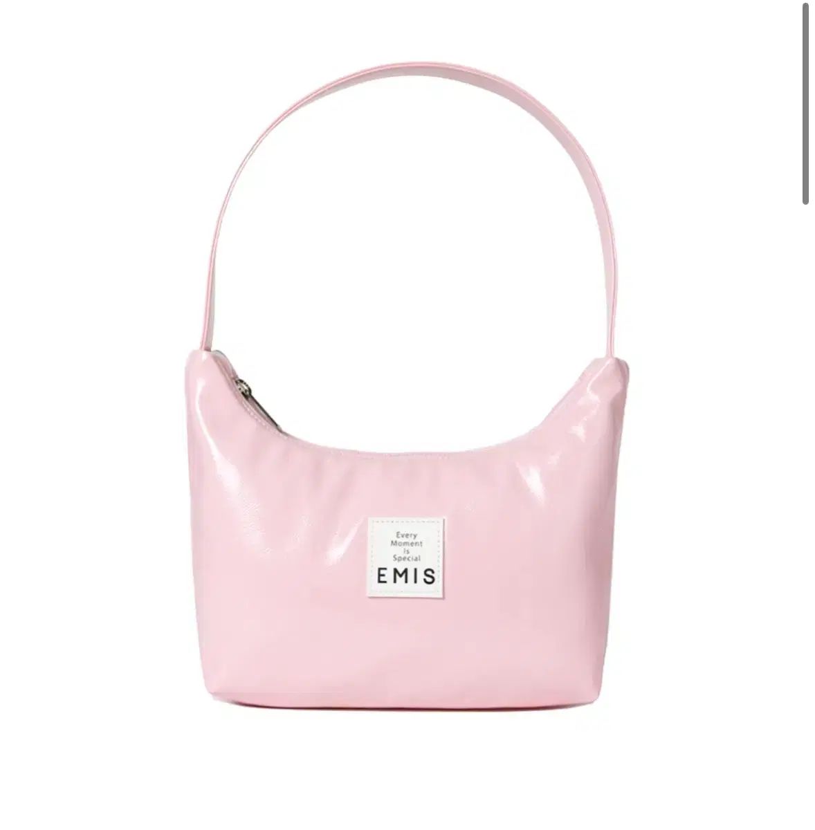 EMIS エナメルHOBO BAG ライトピンク