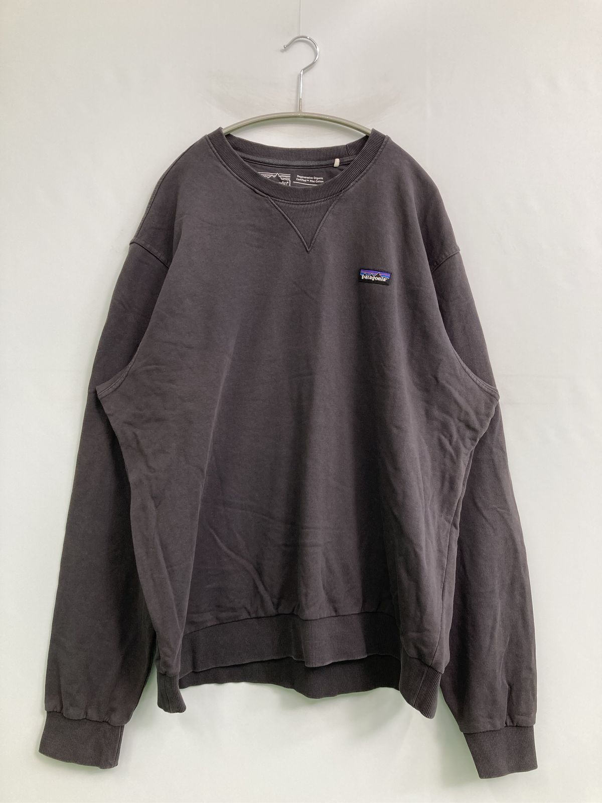 patagonia パタゴニア スウェット XL グレー 無地 ワンポイント ブランドロゴ 長袖 メンズ