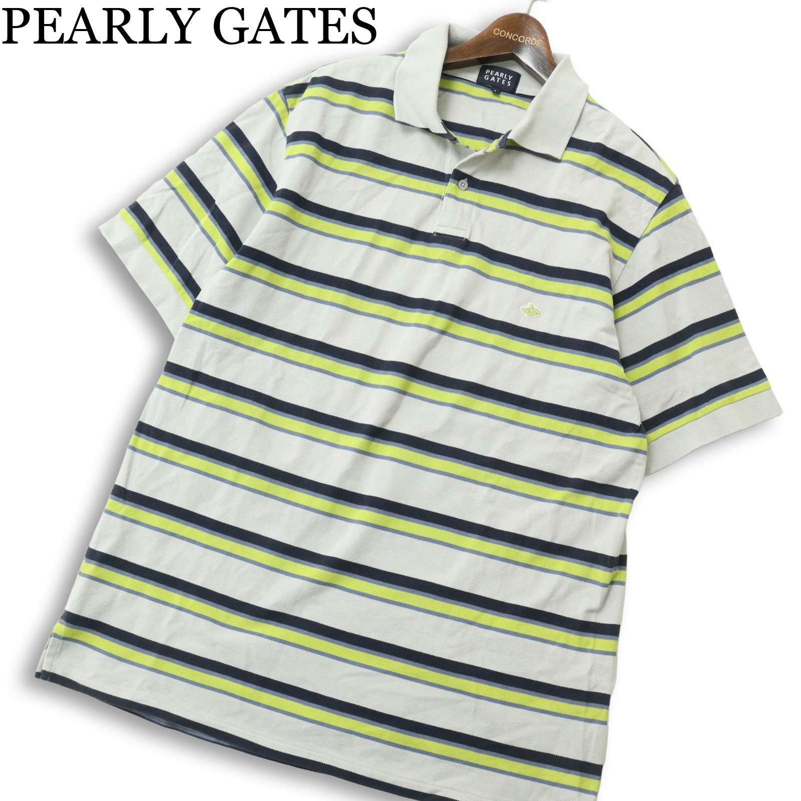 PEARLY GATES パーリーゲイツ ゴルフ 春夏☆ 半袖 鹿の子 ボーダー 