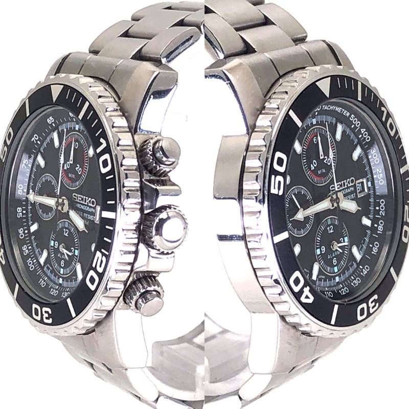 美品・コマ付き】SEIKO セイコー／クロノグラフ ダイバーズ 7T62-0CV0