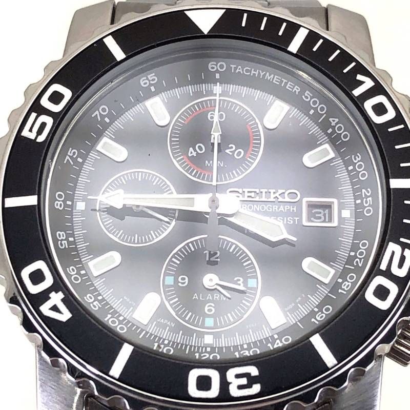 美品・コマ付き】SEIKO セイコー／クロノグラフ ダイバーズ 7T62-0CV0