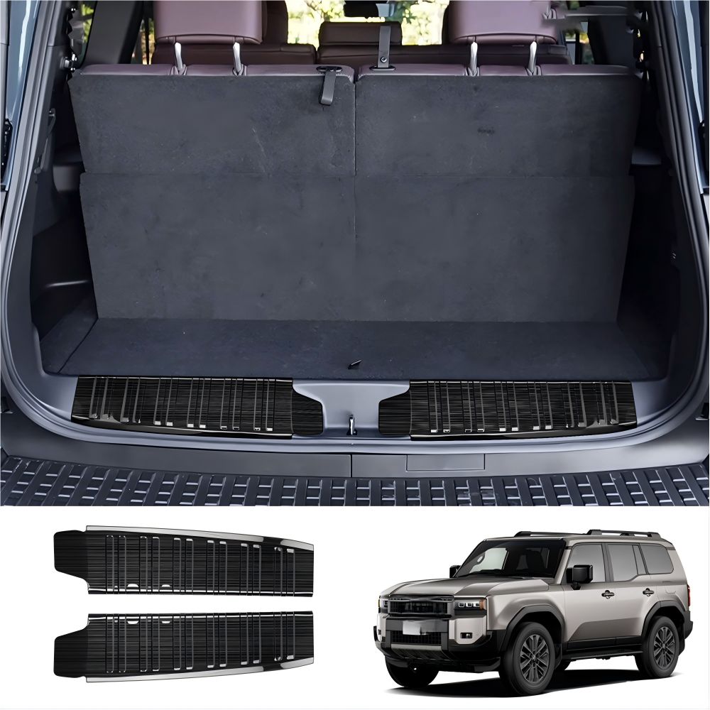 【送料無料】トヨタ (Toyota) プラド (プラド) LC250 (2024-) 専用 インナーリアガード (2P) ABS 製 ブラックチタン / シルバーチタン 傷防止・ドレスアップ効果抜群 簡単貼付