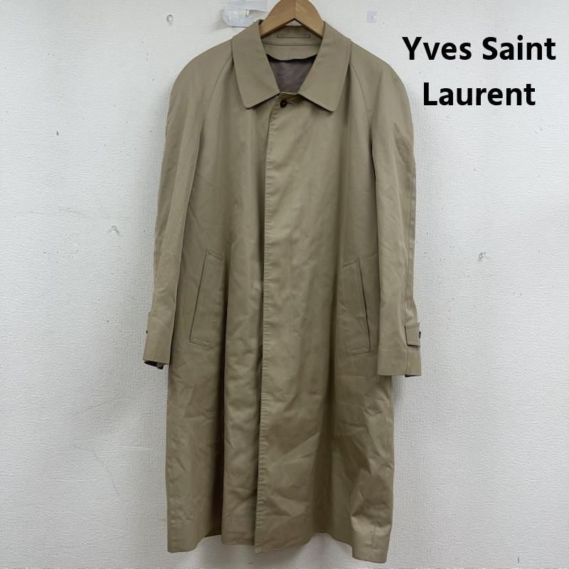 イヴサンローラン 日本製 ヴィンテージ 裏地 チェック ステンカラー コート 090-5-cm-sa メンズ S ISItems【USED】【古着】【中古】50160501