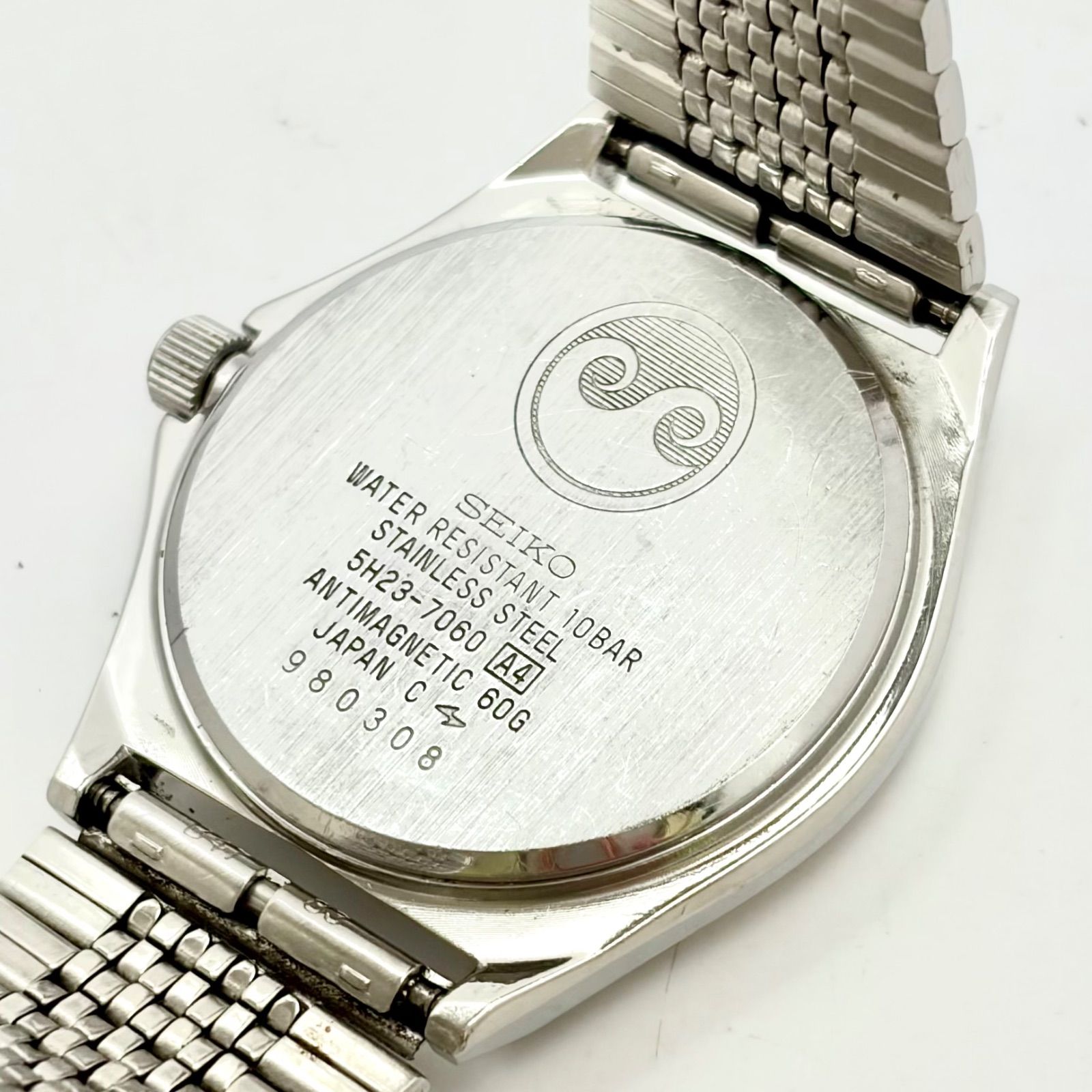新品電池 美品 稼働品 セイコー クロノス メンズ 腕時計 デイデイト シルバー 新品電池】SEIKO セイコー Chronos クロノス メンズ 腕時計 シルバー