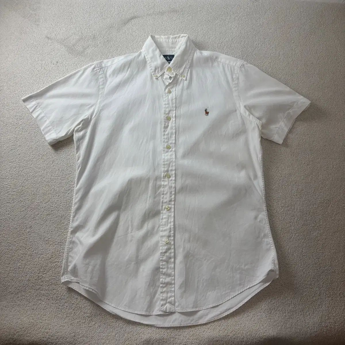 100 POLO RALPH LAUREN 白 コットン 半袖 シャツ