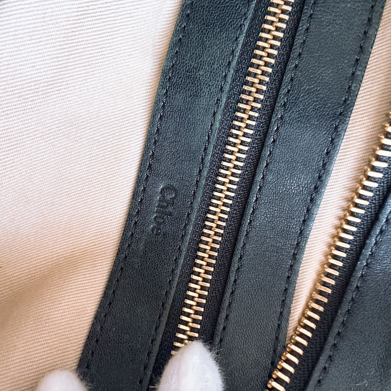 Chloe クロエ エテル ハンドバッグ 2way ブラック ゴールド金具 レザー 