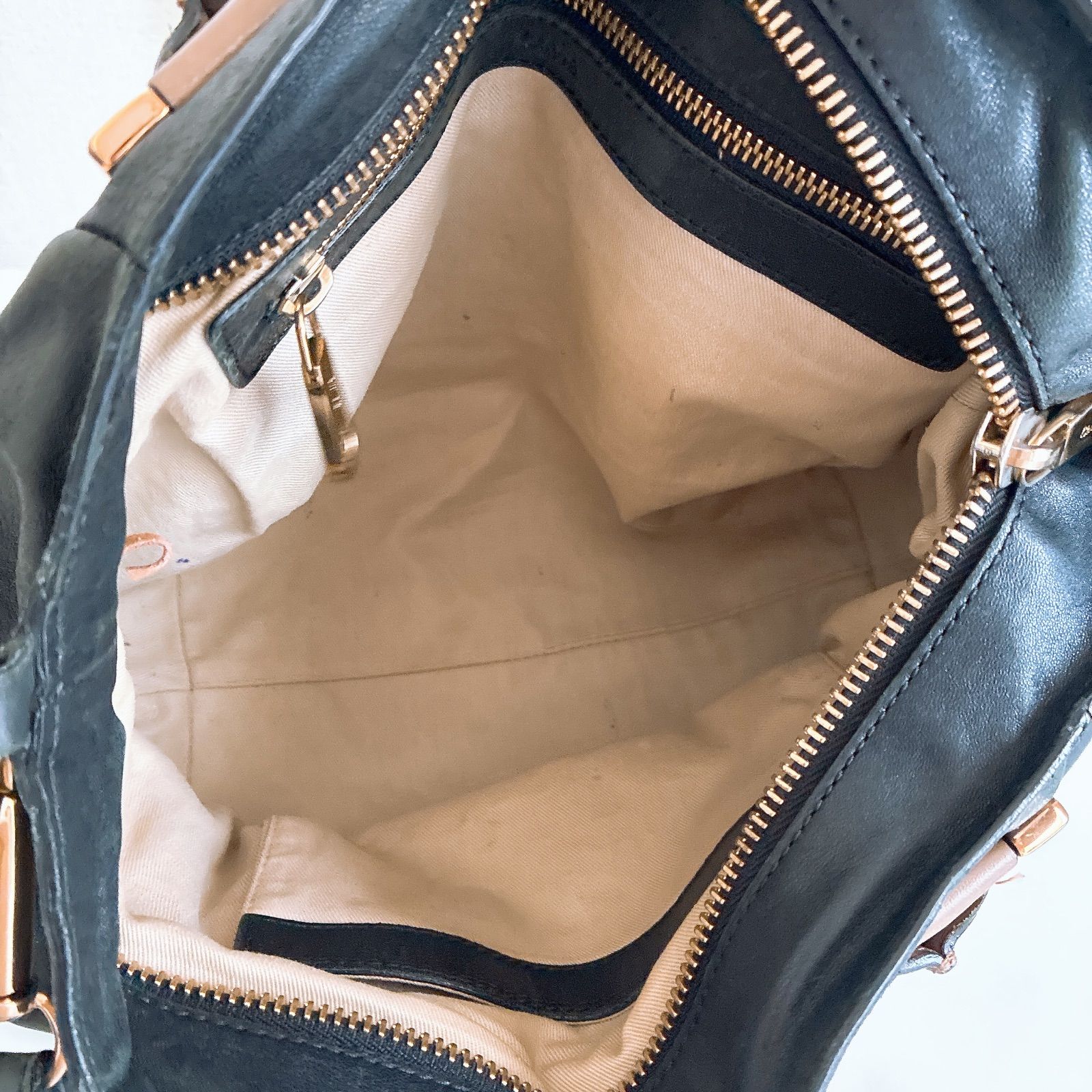 Chloe クロエ エテル ハンドバッグ 2way ブラック ゴールド金具 レザー