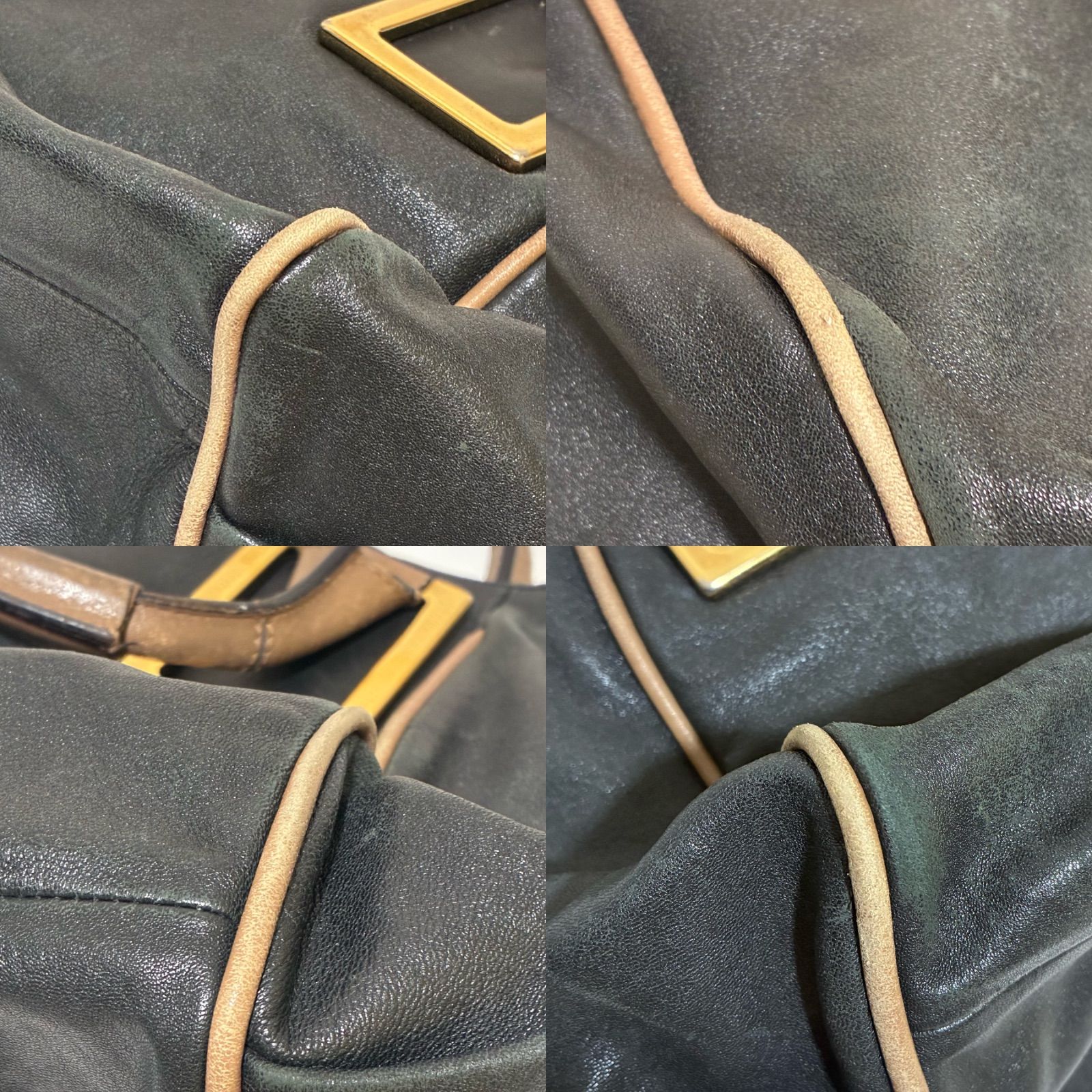 Chloe クロエ エテル ハンドバッグ 2way ブラック ゴールド金具 レザー 