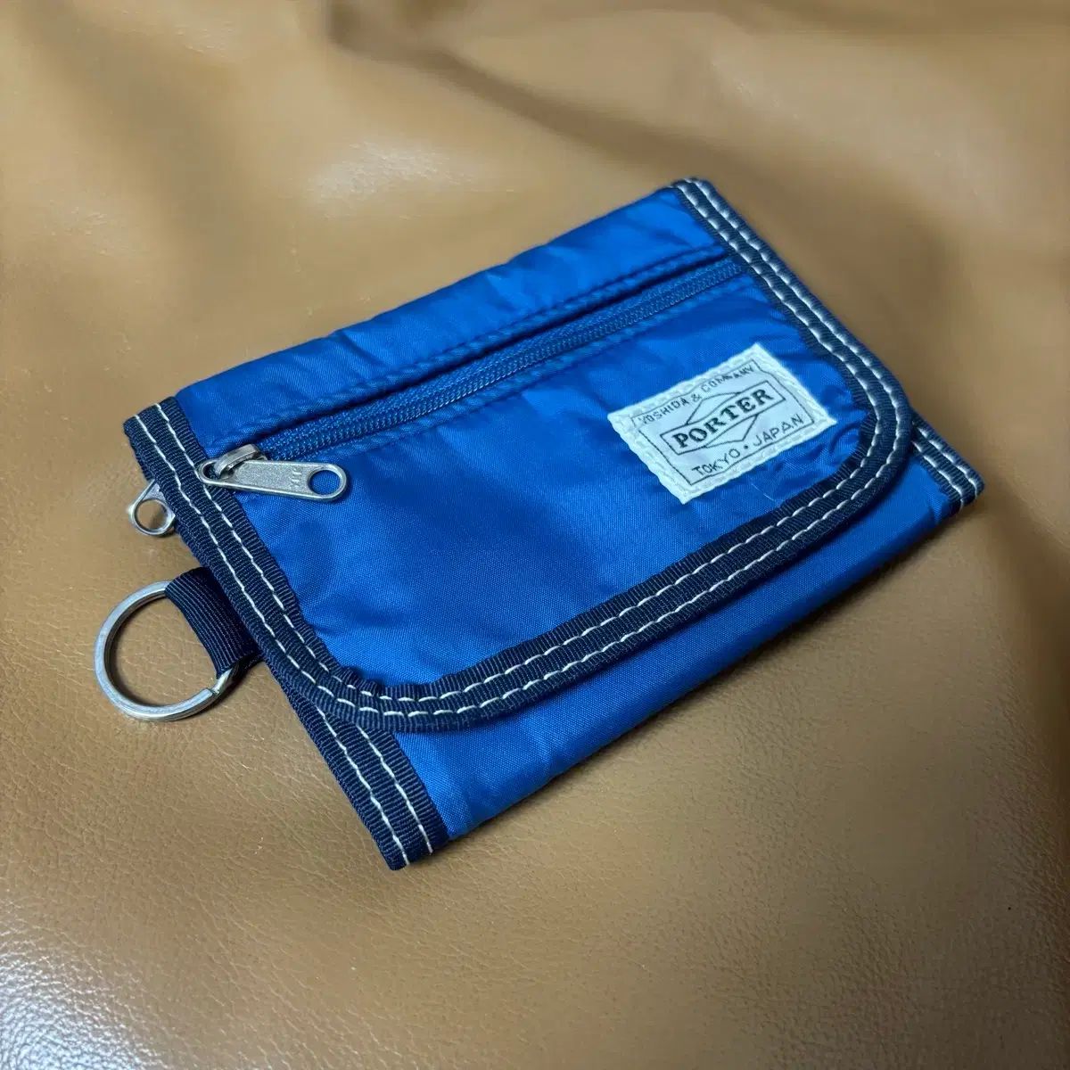 PORTER ポーター スティッチ ナイロン ウォレット 財布 ブルー