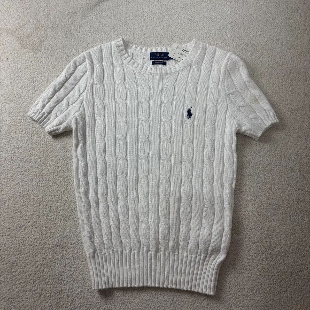 W 95 POLO RALPH LAUREN (ポロラルフローレン) ケーブル編み ニット半袖