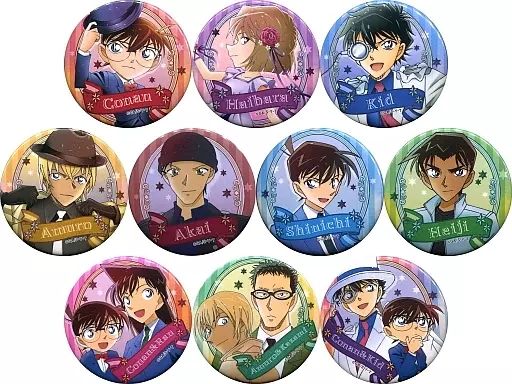【中古】バッジ・ピンズ(キャラクター) 全10種セット 「名探偵コナン トレーディング缶バッジ」